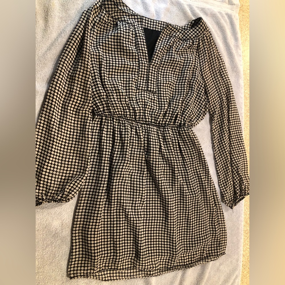 Long Sleeve Women’s Polka Dot Dress Size Medium